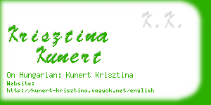 krisztina kunert business card